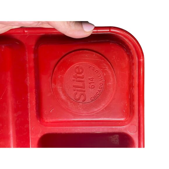 LOT of 7 Vintage MELAMINE Melmac DIVIDED Cafeteria FOOD Trays Tucker SiLite 614‎ - Picture 9 of 15